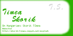 timea skorik business card